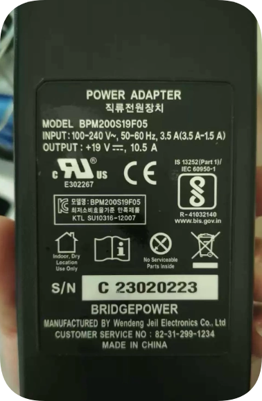 *Brand NEW* 19V10.5A Four-Pin Medical Power Adapter Suitable For Samsung HM70A Ultrasoun